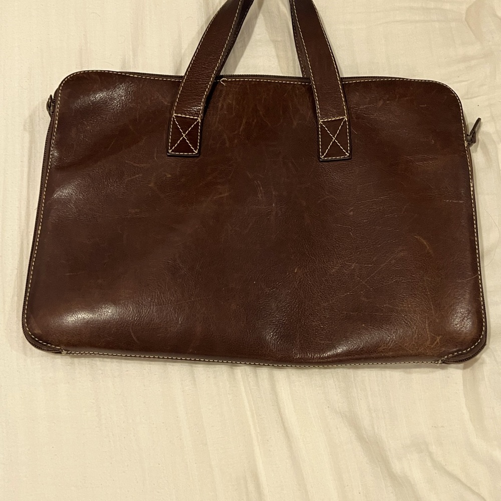 Cole Haan Brown Leather Computer Sleeve